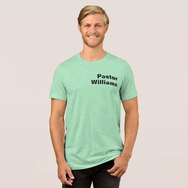 Camiseta Nome Personalizado do Pastor (Frente Completa)