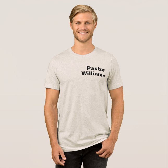 Camiseta Nome Personalizado do Pastor (Frente Completa)