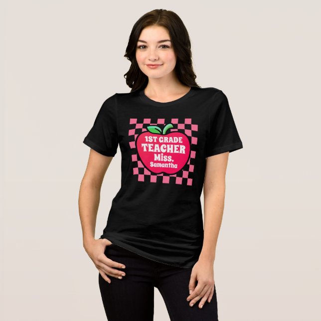 Camiseta Nome Personalizado do Professor do Primeiro Grau d (Frente Completa)