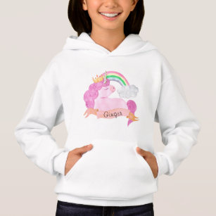 Camiseta Nome Personalizado do 🌈 Rainbow Unicorn  