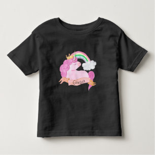 Camiseta Nome Personalizado do 🌈 Rainbow Unicorn