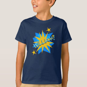 Camiseta Nome Personalizado do Super-herói Boy