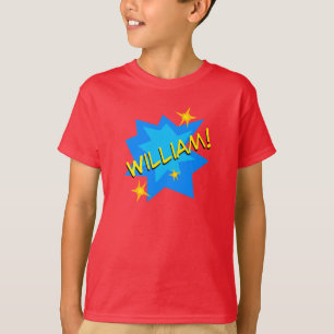 Camiseta Nome Personalizado do Super-herói Boy