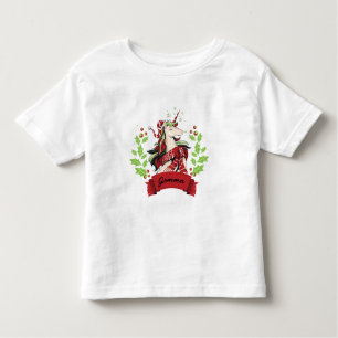 Camiseta Nome Personalizado do Unicorn de Natal Bonito