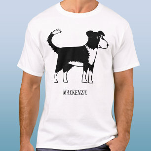 Camiseta Nome Personalizado do Welsh Border Collie Sheepdog