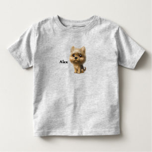 Camiseta Nome Personalizado do Yorkie Puppy