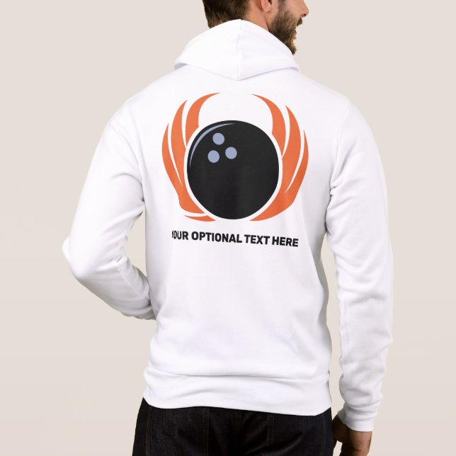 Camiseta Nome personalizado e Bola de boliche de texto com  (Verso)