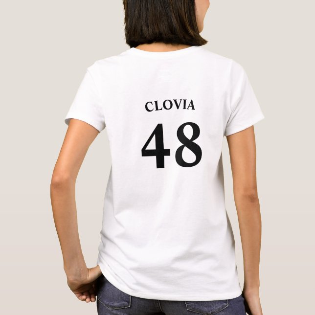 Camiseta Nome personalizado e número de Jersey (Verso)