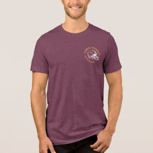 Camiseta Nome personalizado e número do capacete de futebol