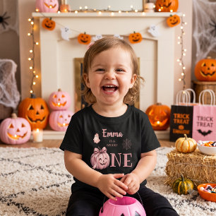 Camiseta Nome Personalizado é um Pinkoween Fofo e Assustado