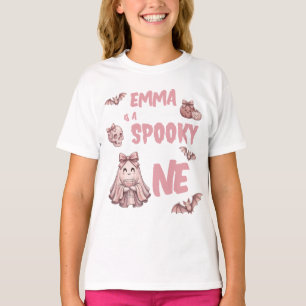 Camiseta Nome Personalizado é uma Garota Pinkoween Assustad
