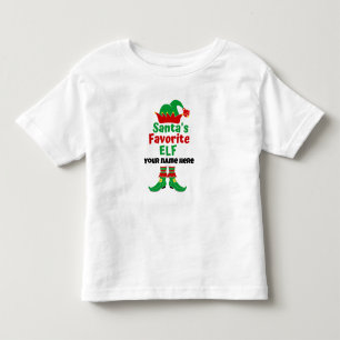 Camiseta Nome Personalizado Elfo Favorito do Papai Noel