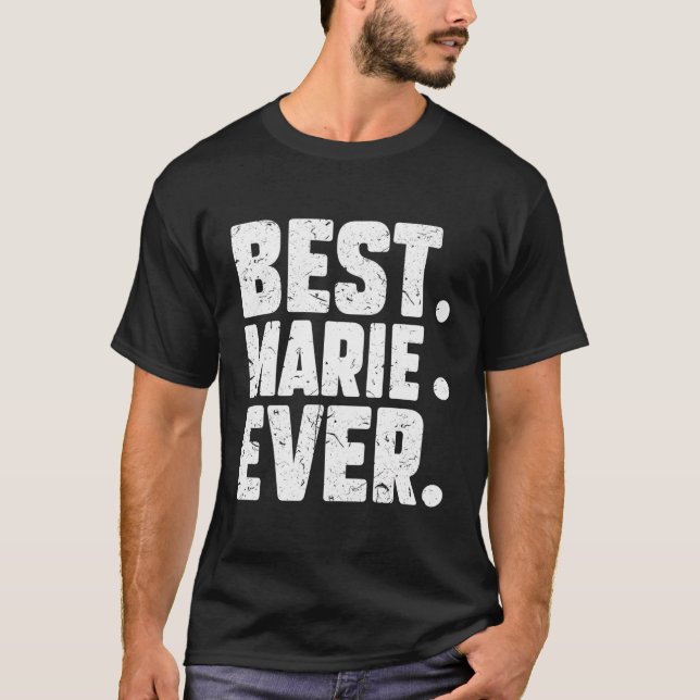 Camiseta Nome Personalizado Engraçado Melhor Piada Marie Ev (Frente)