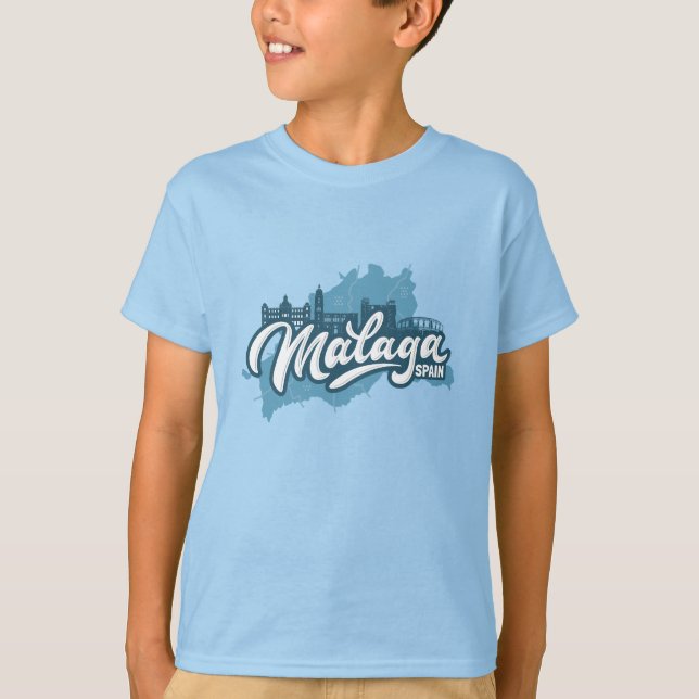 Camiseta Nome Personalizado / Espanha de Málaga de Texto (Frente)
