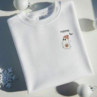 Camiseta Nome Personalizado Fantasma de Halloween |  Assust