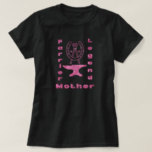 Camiseta Nome Personalizado Farrier Legenda Mãe Rosa