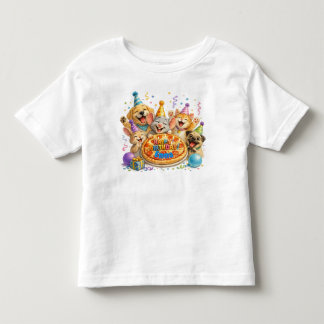 Camiseta Nome Personalizado Festa de Aniversário Pizza Anim
