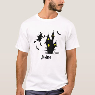 Camiseta Nome personalizado   Halloween Retro Elegante