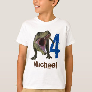 Camiseta nome personalizado Idade T-Rex Tyrannosaurus
