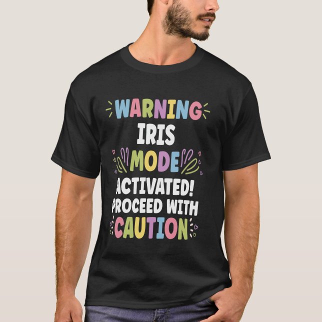 Camiseta Nome Personalizado IRIS Divertido Fofo Nome IRIS P (Frente)