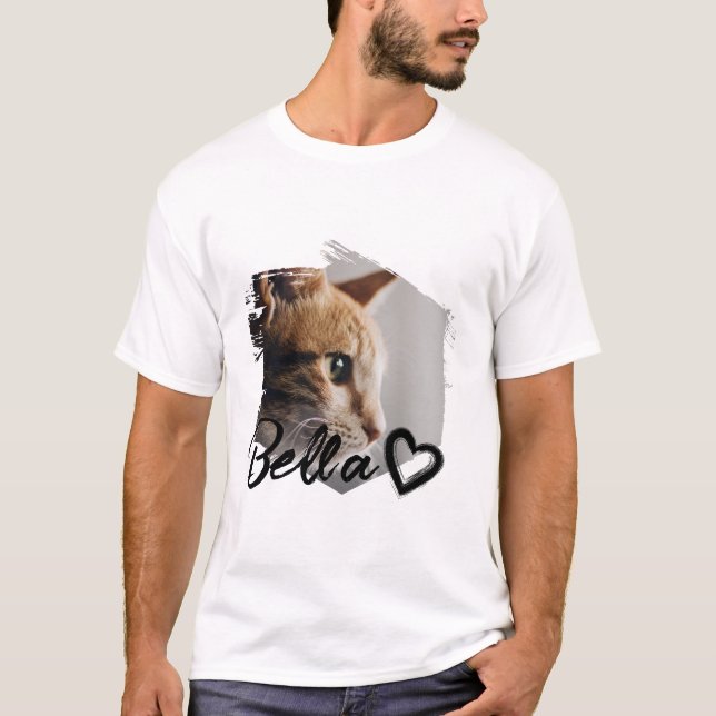 Camiseta Nome Personalizado legal e Foto para sua Pet (Frente)