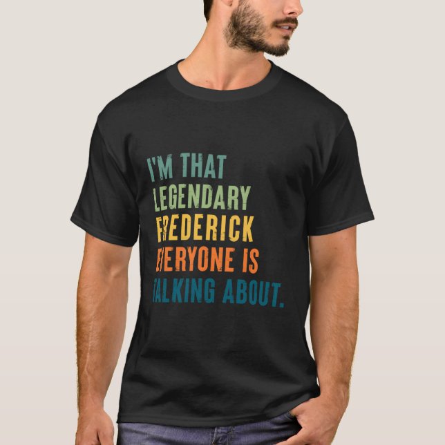 Camiseta Nome Personalizado Legendário Frederick (Frente)