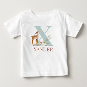 Camiseta Nome Personalizado Letra Inicial X