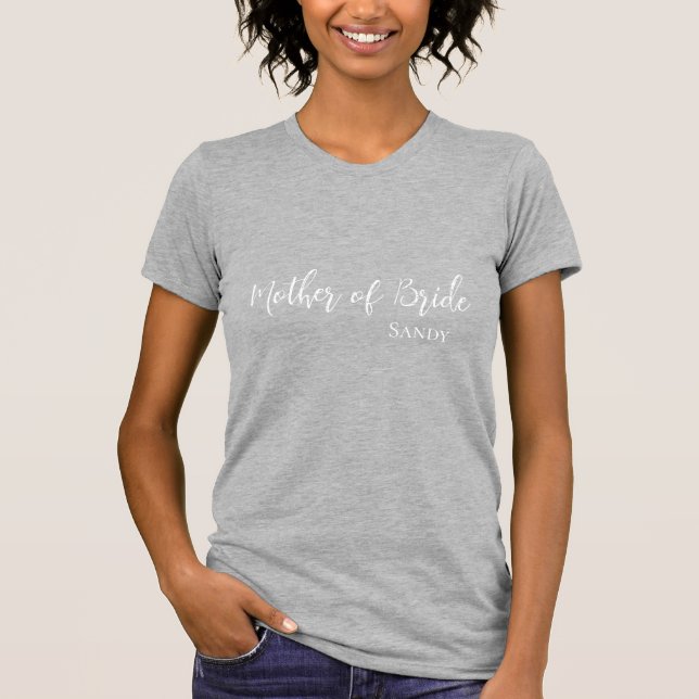 Camiseta Nome Personalizado Mãe da Noiva (Frente)