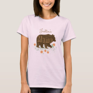 Camiseta Nome Personalizado Mamãe Urso