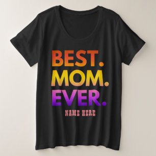 Camiseta Nome Personalizado Melhor Mãe Alguma Vez Tipografi
