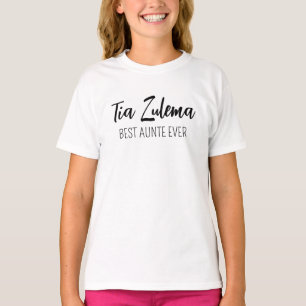 Camiseta Nome personalizado • Melhor tia nome personalizado
