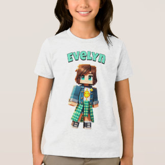 Camiseta Nome Personalizado Minecrafter, Minecraft Gamer Gi