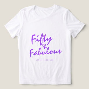 Camiseta Nome Personalizado Moderno 50 Fabuloso 50º present