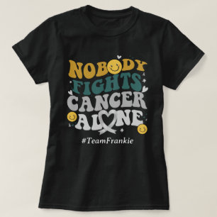 Camiseta Nome personalizado Ninguém luta contra o Cancer so