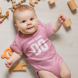 Camiseta Nome Personalizado Número Bebê Futebol Jersey Body