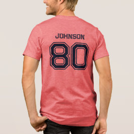 Camiseta Nome Personalizado, Número, Equipe Vermelha