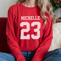 Nome Personalizado Número Womens Esporte Jersey T-