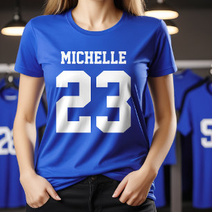 Camiseta Nome Personalizado Número Womens Esporte Jersey T-