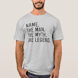 Camiseta Nome Personalizado O Homem O Mito A Lenda