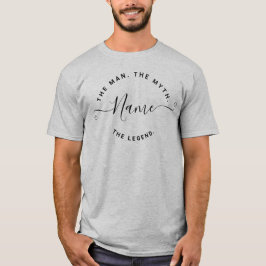 Camiseta Nome Personalizado O Homem O Mito A Lenda