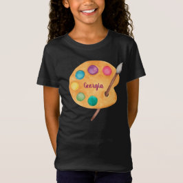 Camiseta NOME personalizado Paleta de pintura artística