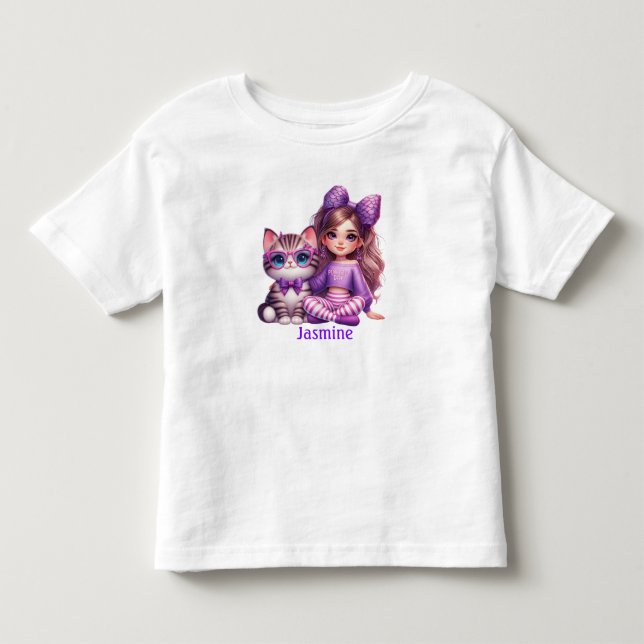 Camiseta Nome personalizado para menina (Frente)