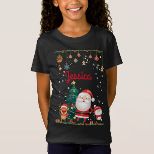 Camiseta Nome Personalizado Para o Seu Filho, Natal Papai N
