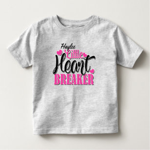 Camiseta Nome Personalizado Pequeno Coração Rosa
