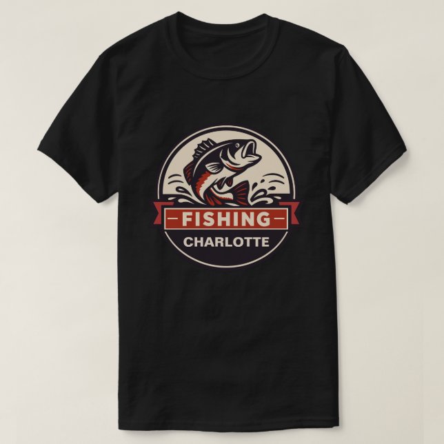 Camiseta Nome Personalizado Pesca (Frente do Design)
