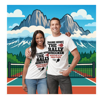 Camiseta Nome Personalizado Pickleball Rally Wrecker