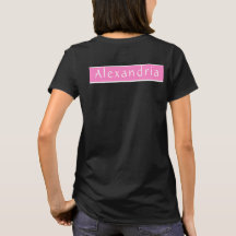 Nome Personalizado Preto e Rosa