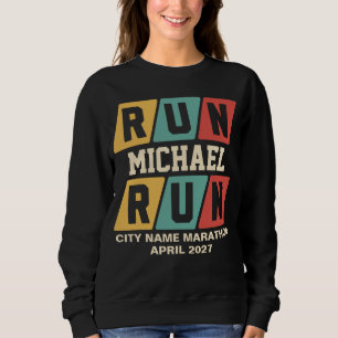 Camiseta Nome Personalizado Retro Maratona Suporte Mulheres
