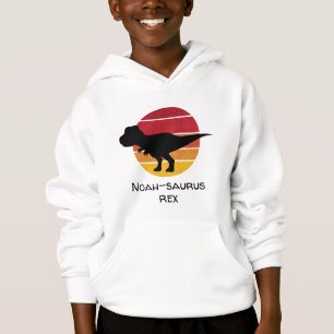 Camiseta Nome personalizado retrô t rex desenho animado pre