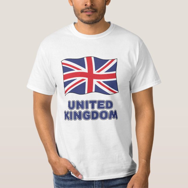 Camiseta Nome Personalizado Sinalizador Reino Unido (Frente)